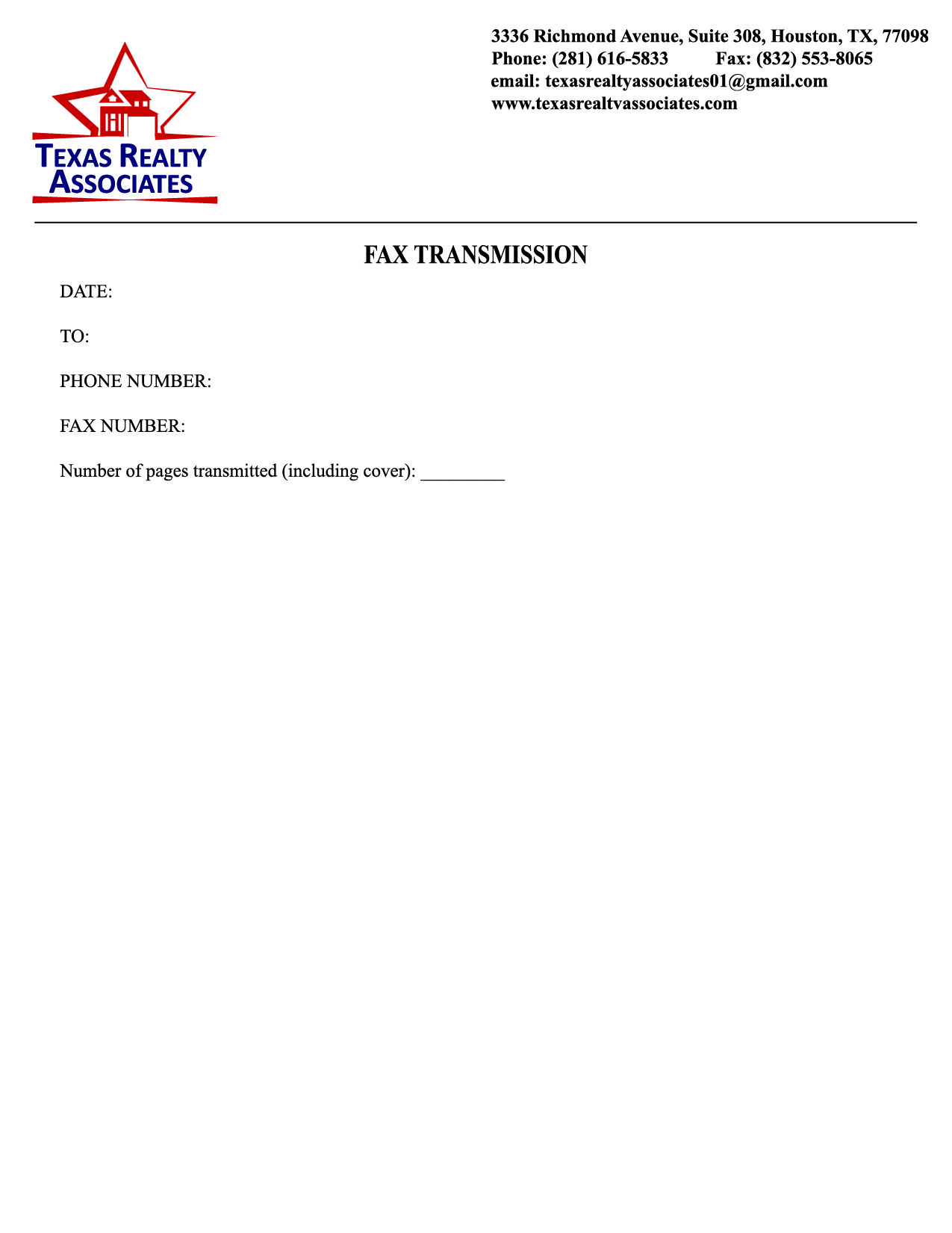 FaxTransmission Pinnacle Realty Associates